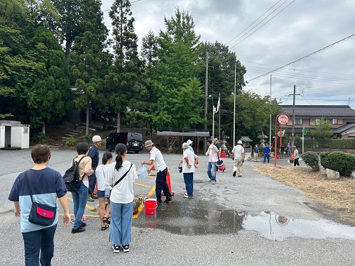 長浜市神田地区自主防災会の防災訓練