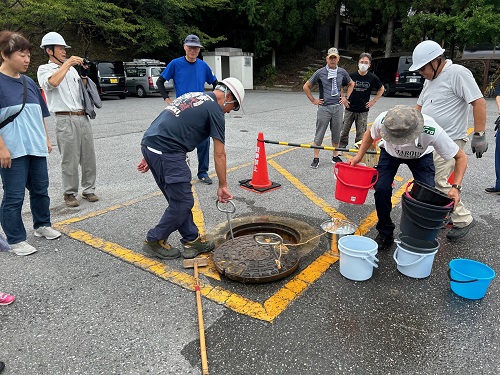 長浜市神田地区自主防災会の防災訓練